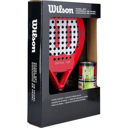 Kit Racchetta da Padel Wilson + Tubo Palline Optix Xp