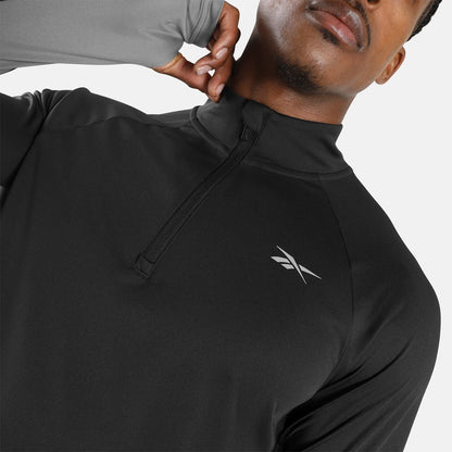 T-Shirt Maniche Lunghe Reebook Id Manica Lunga Vector 1/4 Zip