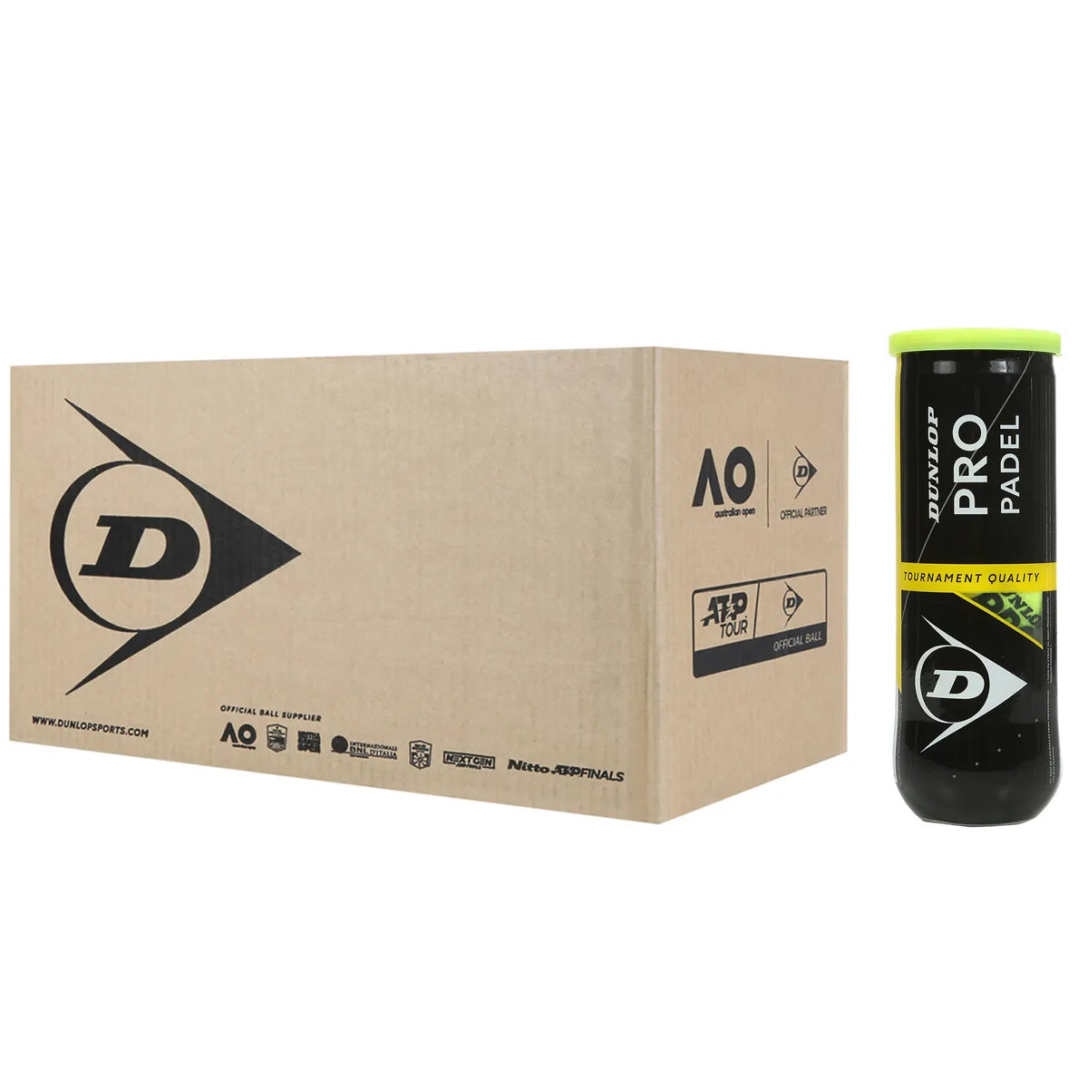 Pack Slinger Padel + Scatola da 24 Tubi Dunlop Pro Padel