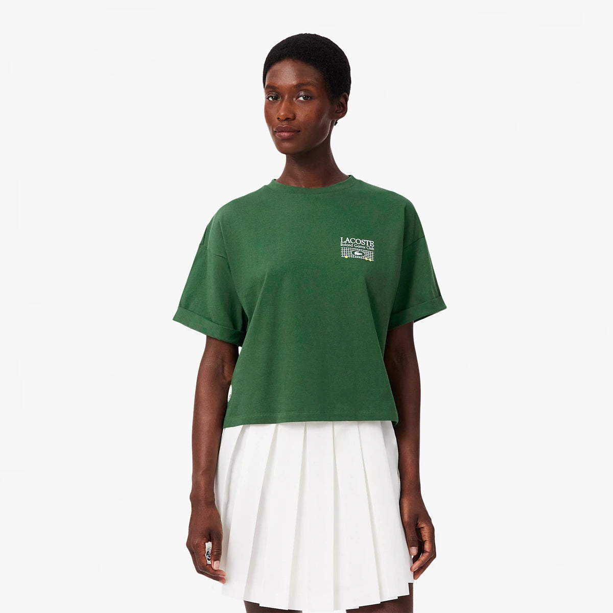 T-Shirt Lacoste Donna Roland Garros Grafica