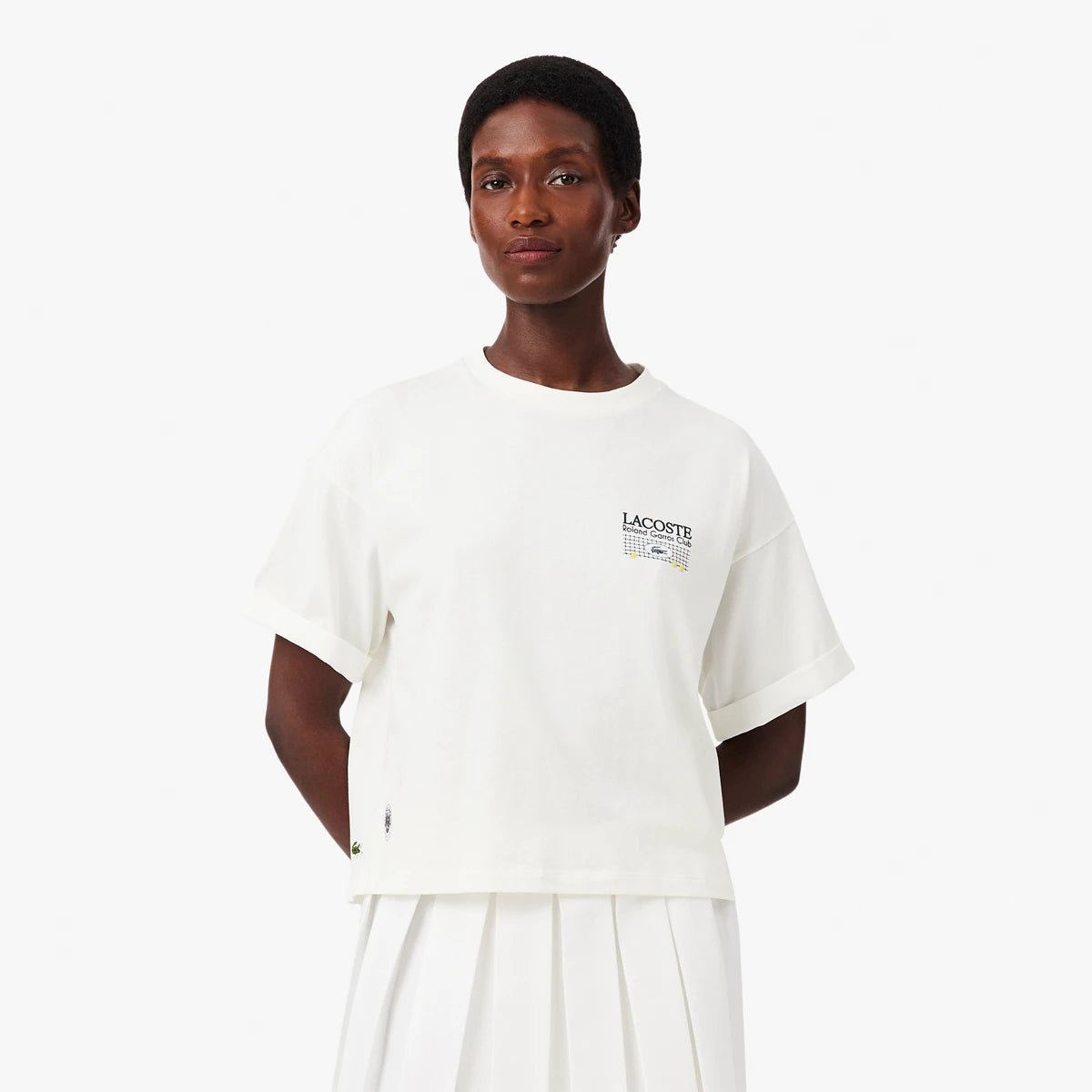 T-Shirt Lacoste Donna Roland Garros Grafica