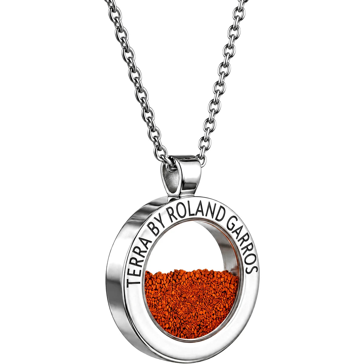 COLLANA E MEDAGLIA TERRA ACCESS ACCIAIO LUCIDO SENZA PIETRA GRANDE MODELLO