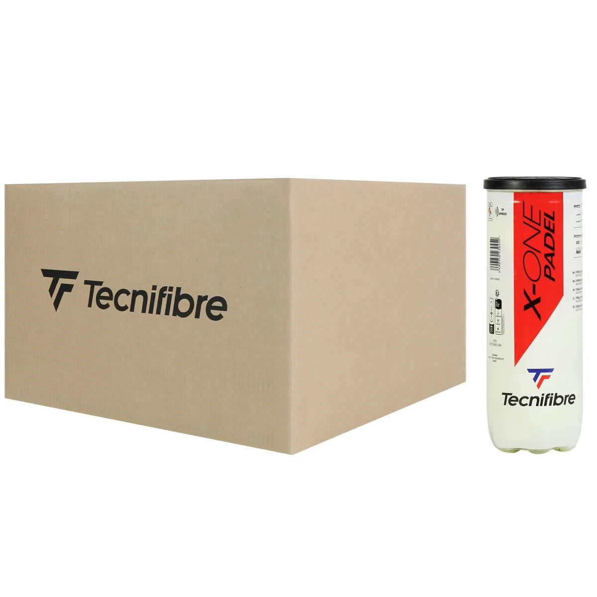 Cartone da 24 Tubetti da 3 Palline da padel Tecnifibre X-One