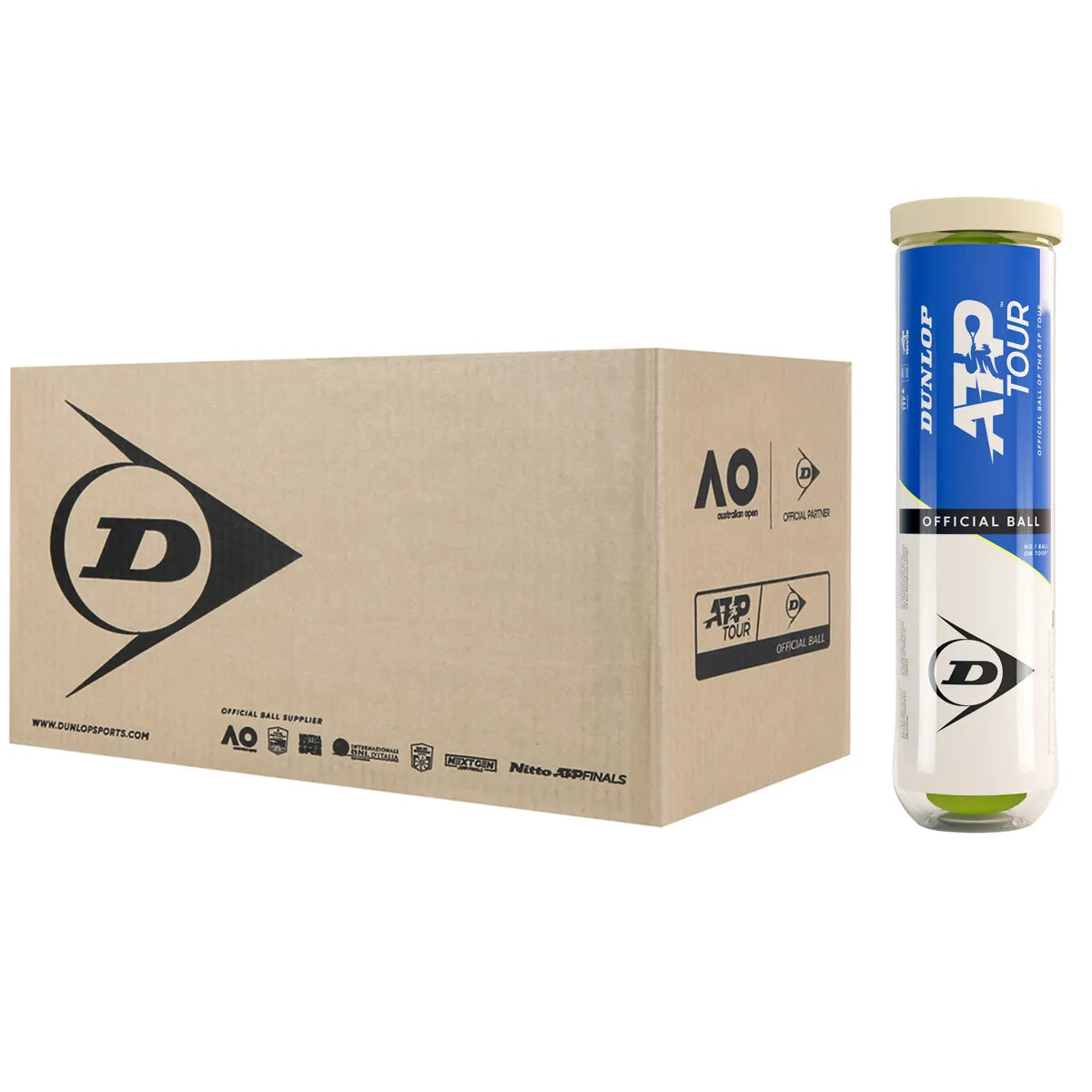 Cartone da 18 Tubetti da 4 Palline Dunlop Atp