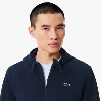 Felpa Lacoste Core Performance con Cappuccio Fz Mesh