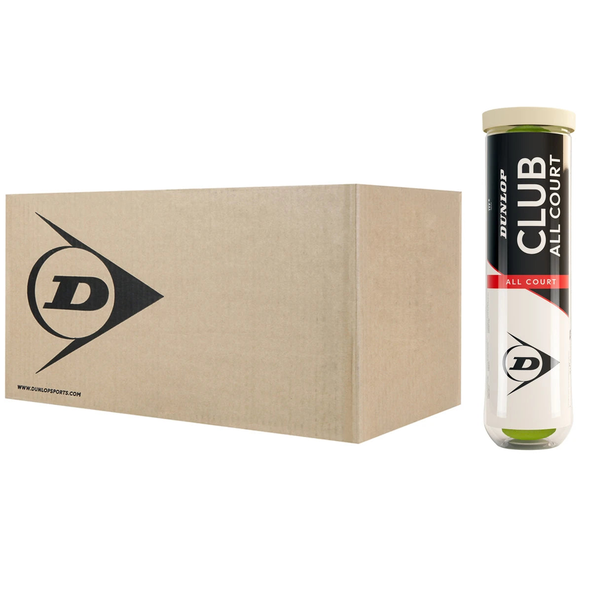 Cartone da 18 Tubetti da 4 Palline Dunlop Club All Court