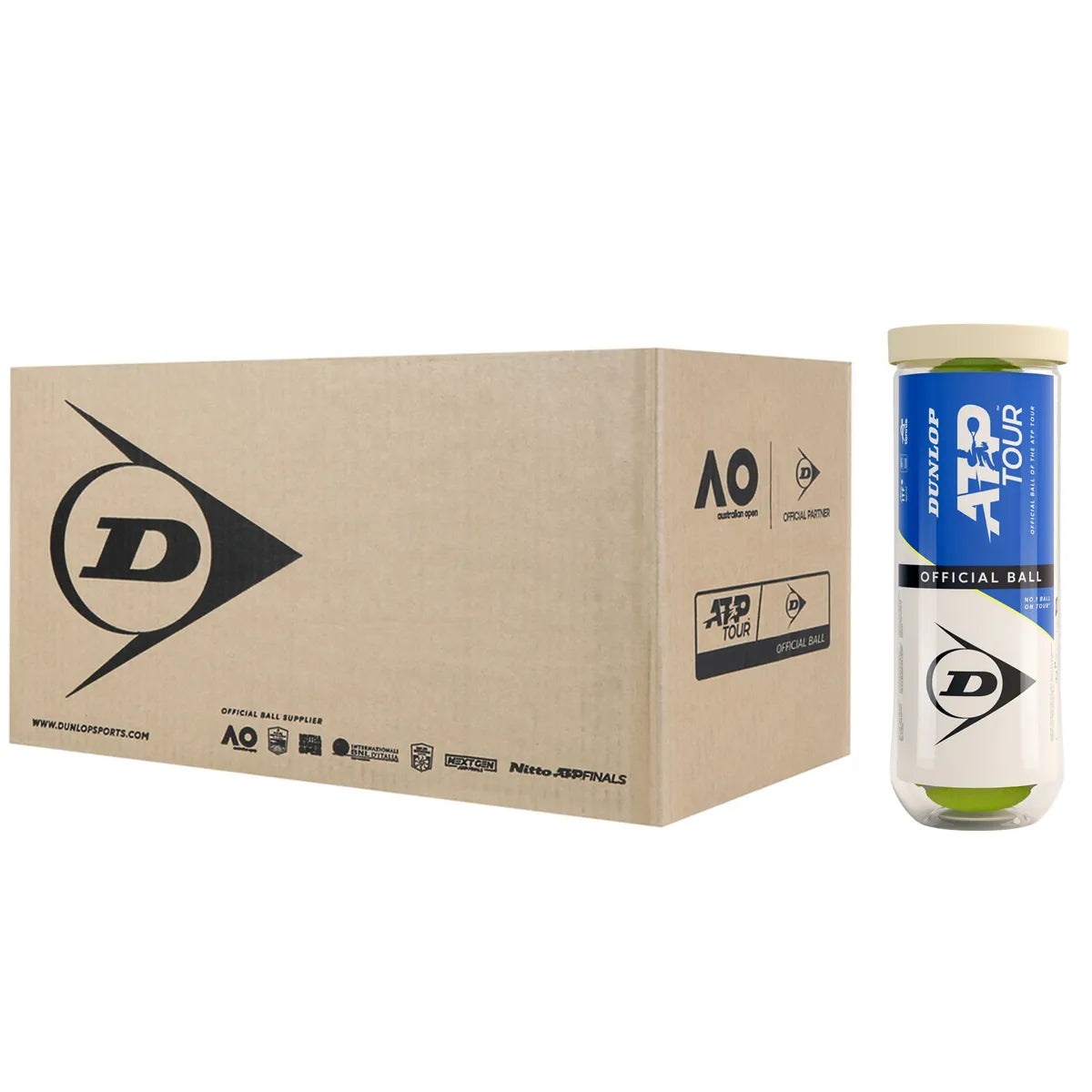 Cartone da 24 Tubetti da 3 Palline Dunlop Atp Tour