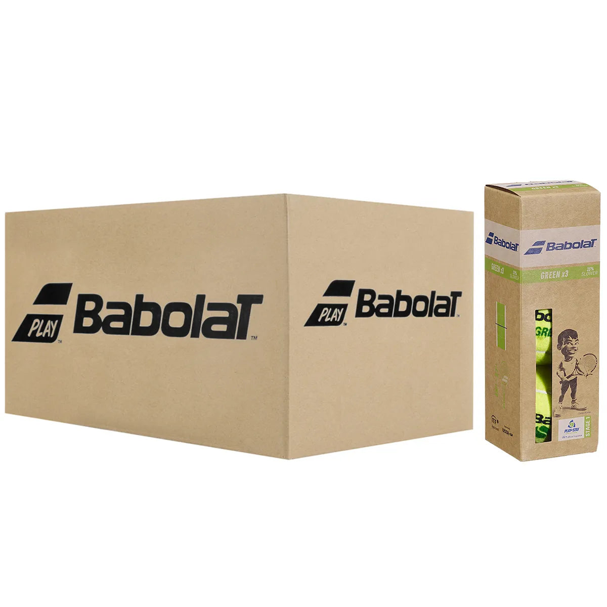 Cartoni da 24 Tubetti da 3 Palline Babolat Green