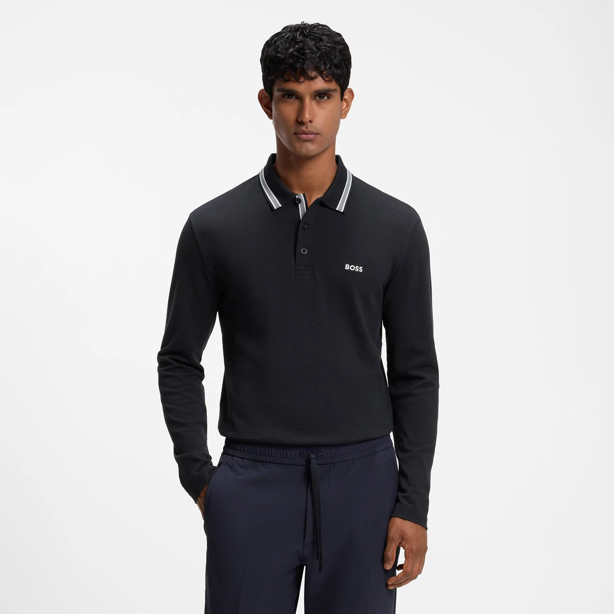 Polo Boss Maniche Lunghe Plisy
