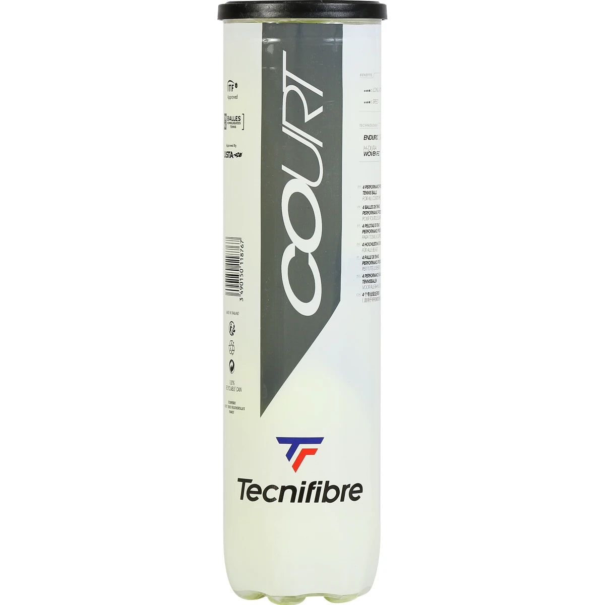 Tubetto da 4 Palline Tecnifibre Court