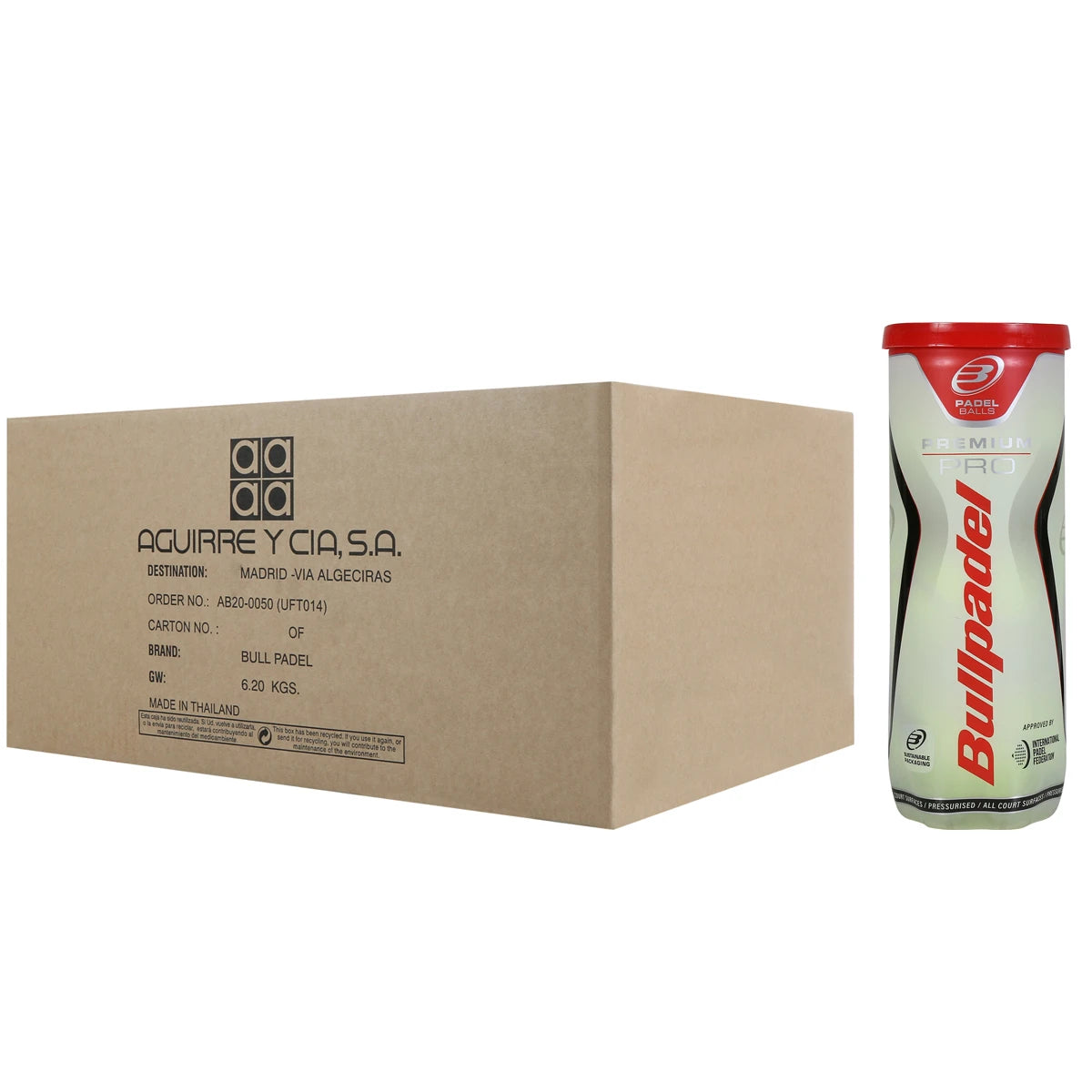Scatola da 24 Tubetti da 3 Palline Bullpadel Premium Pro
