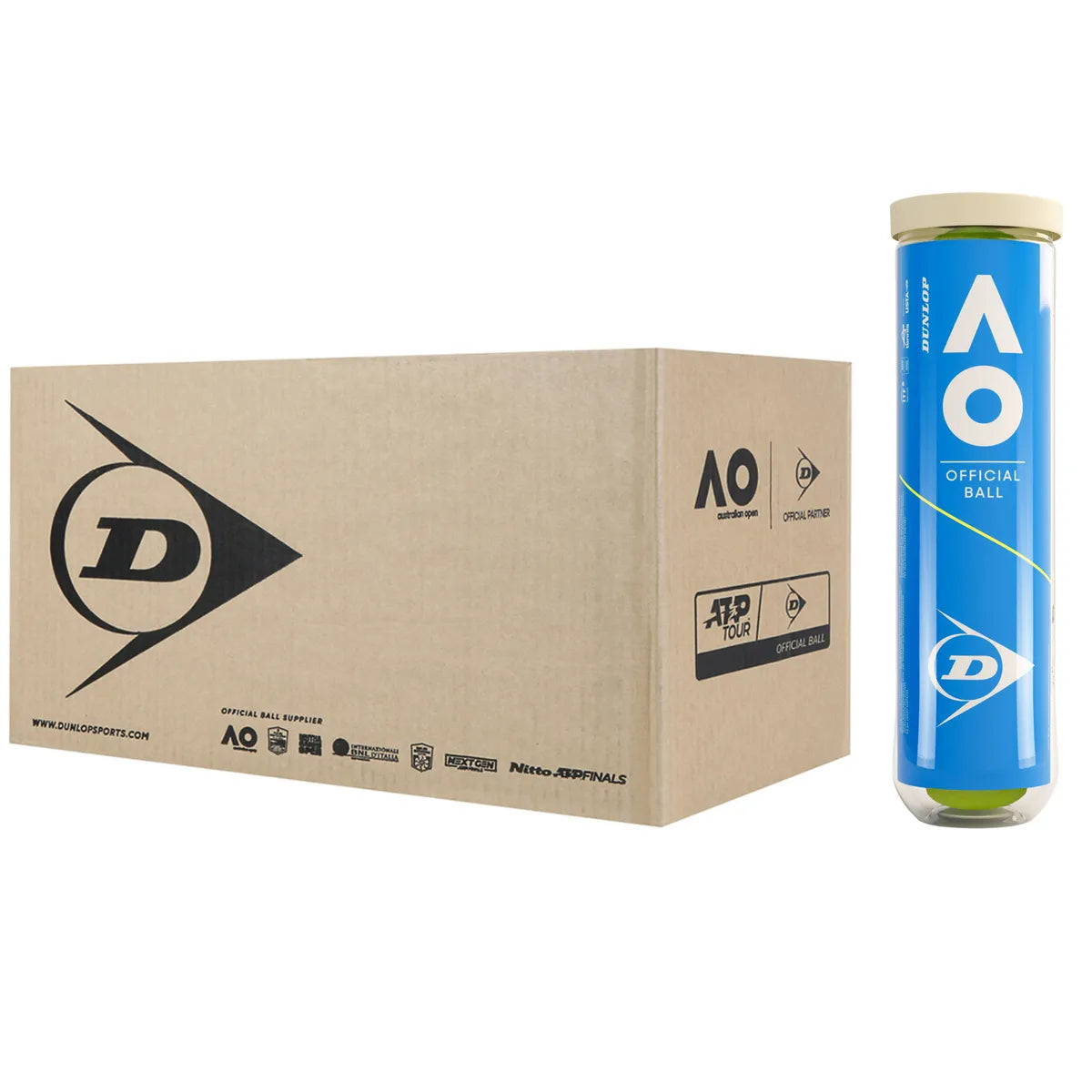 Cartone da 18 Tubetti da 4 Palline Dunlop Australian Open