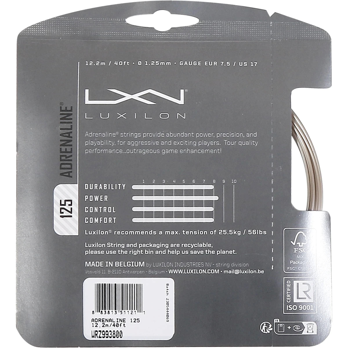 Corda Luxilon Adrenaline (12 Metri)