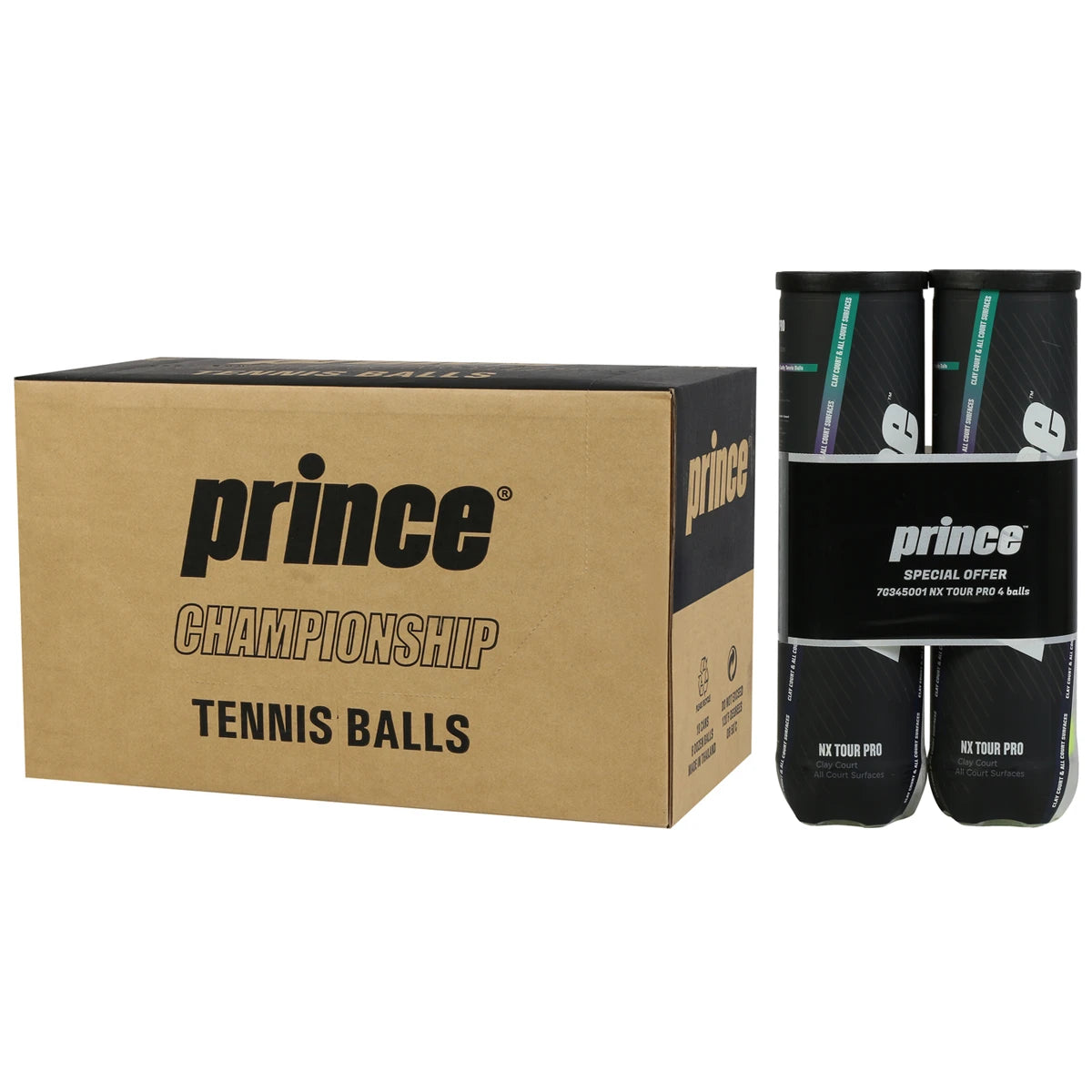 Cartone da 9 Bipack da 4 Palline Prince NX Tour