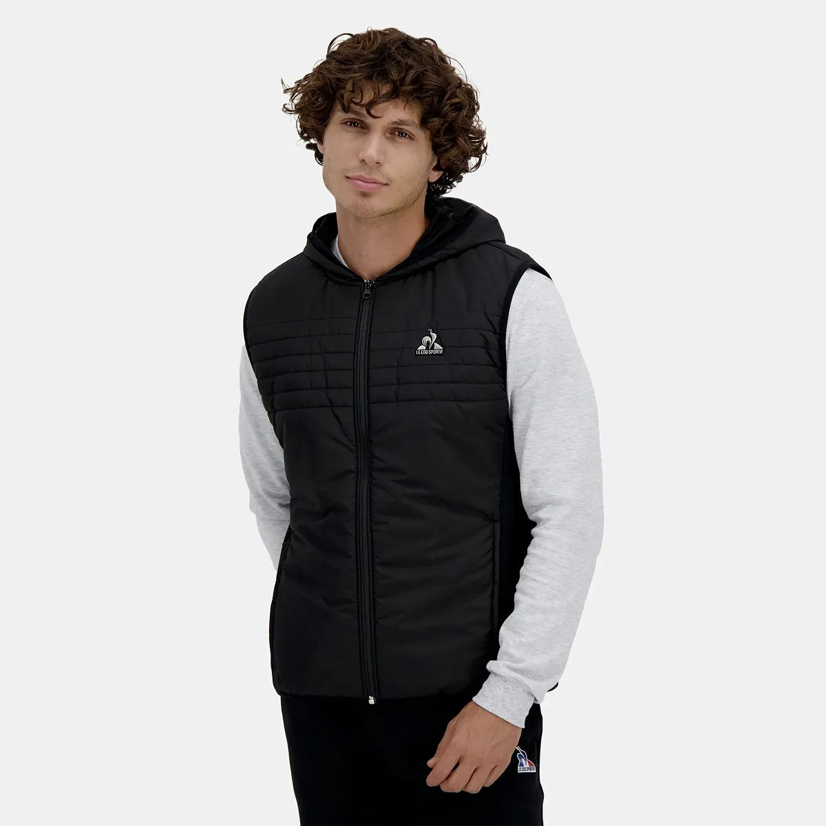 Piumino Le Coq Sportif Ibrido senza Maniche con Cappuccio