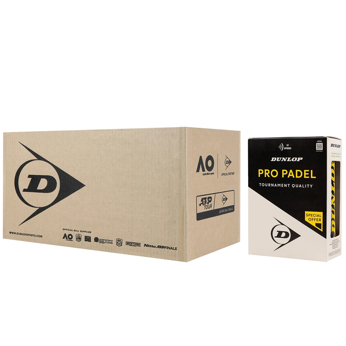 Cartone da 12 Bipack da 3 Palline Dunlop Pro Padel