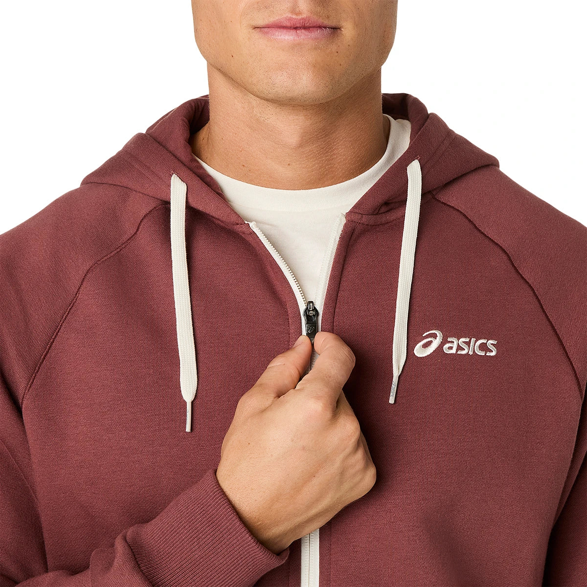 Felpa Asics con cappuccio in pile full zip