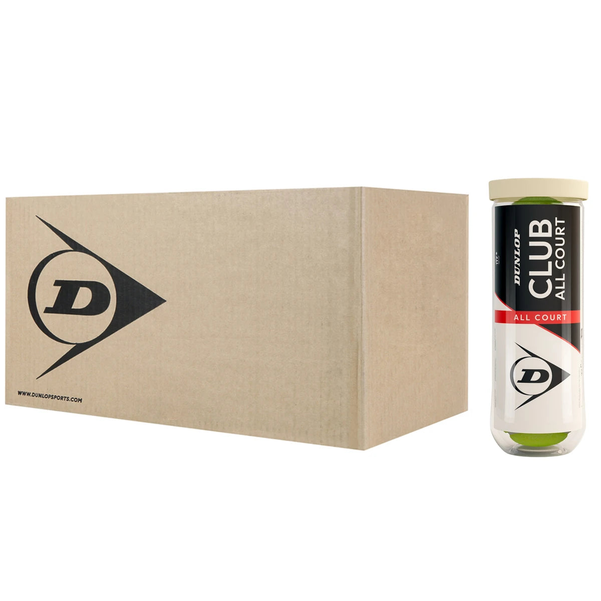 Cartone da 24 Tubetti da 3 Palline Dunlop Club All Court