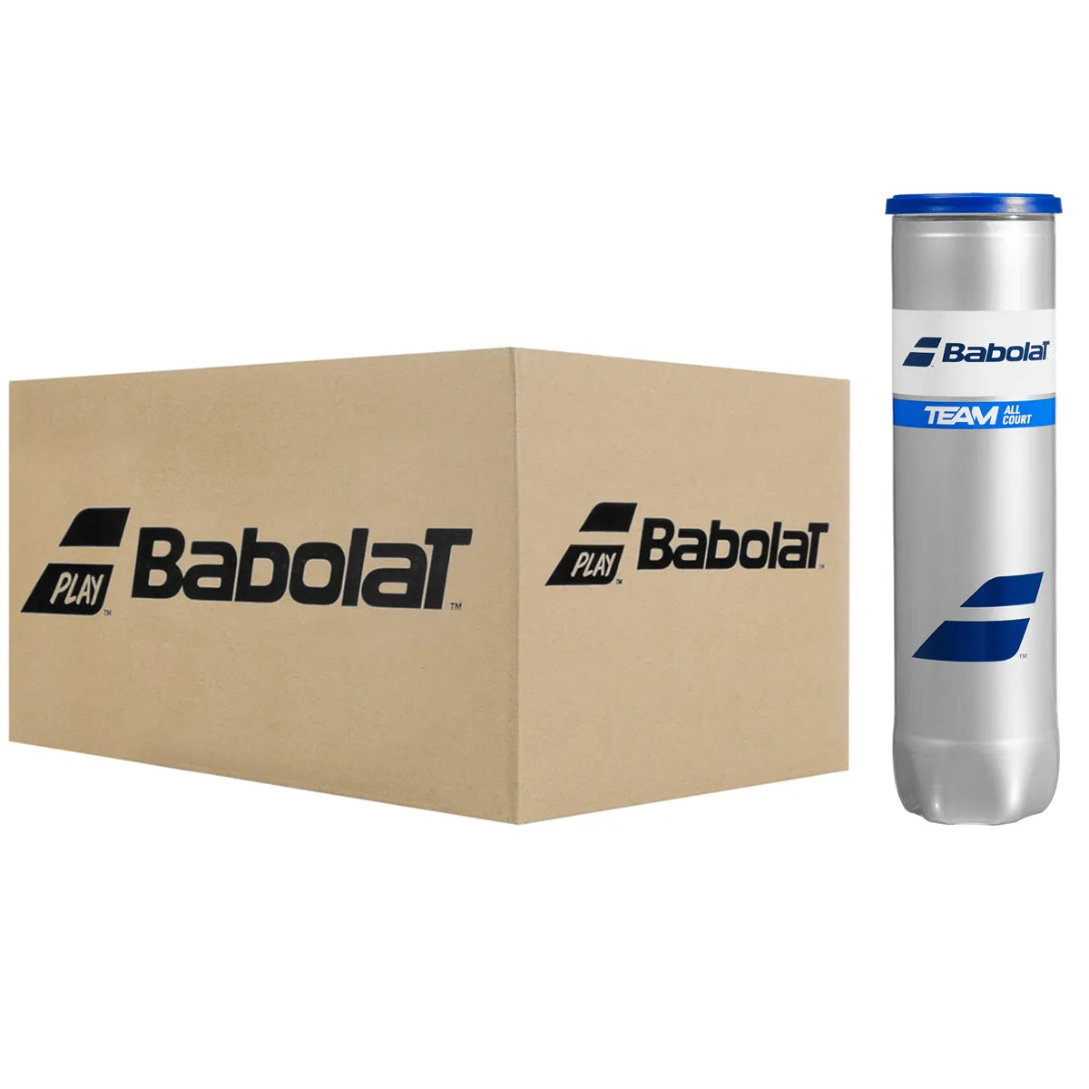 Cartone da 18 Tubetti da 4 Palline Babolat Team All Court