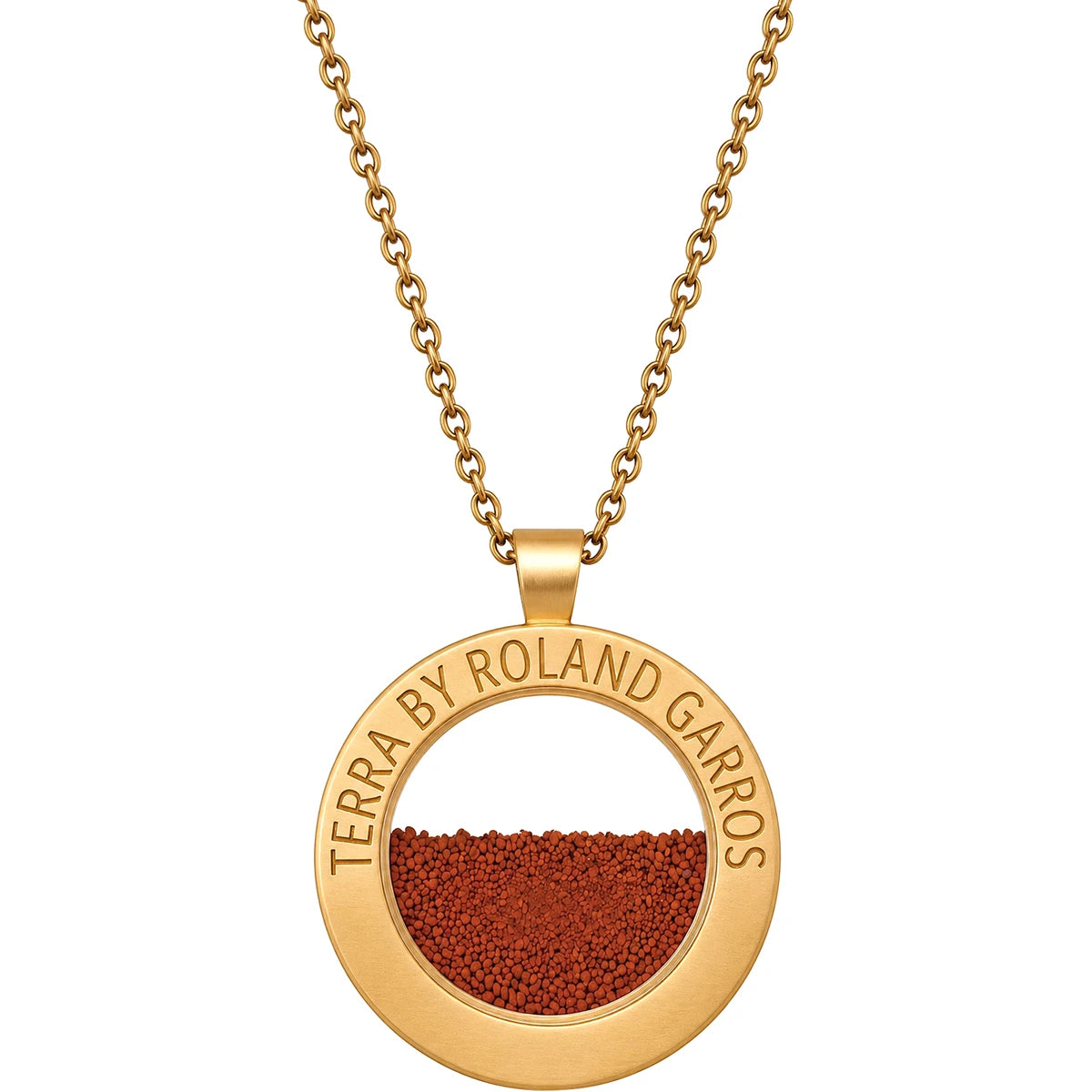 COLLANA E MEDAGLIA TERRA ACCESS ACCIAIO ORO OPACO SENZA PIETRA PICCOLO MODELLO