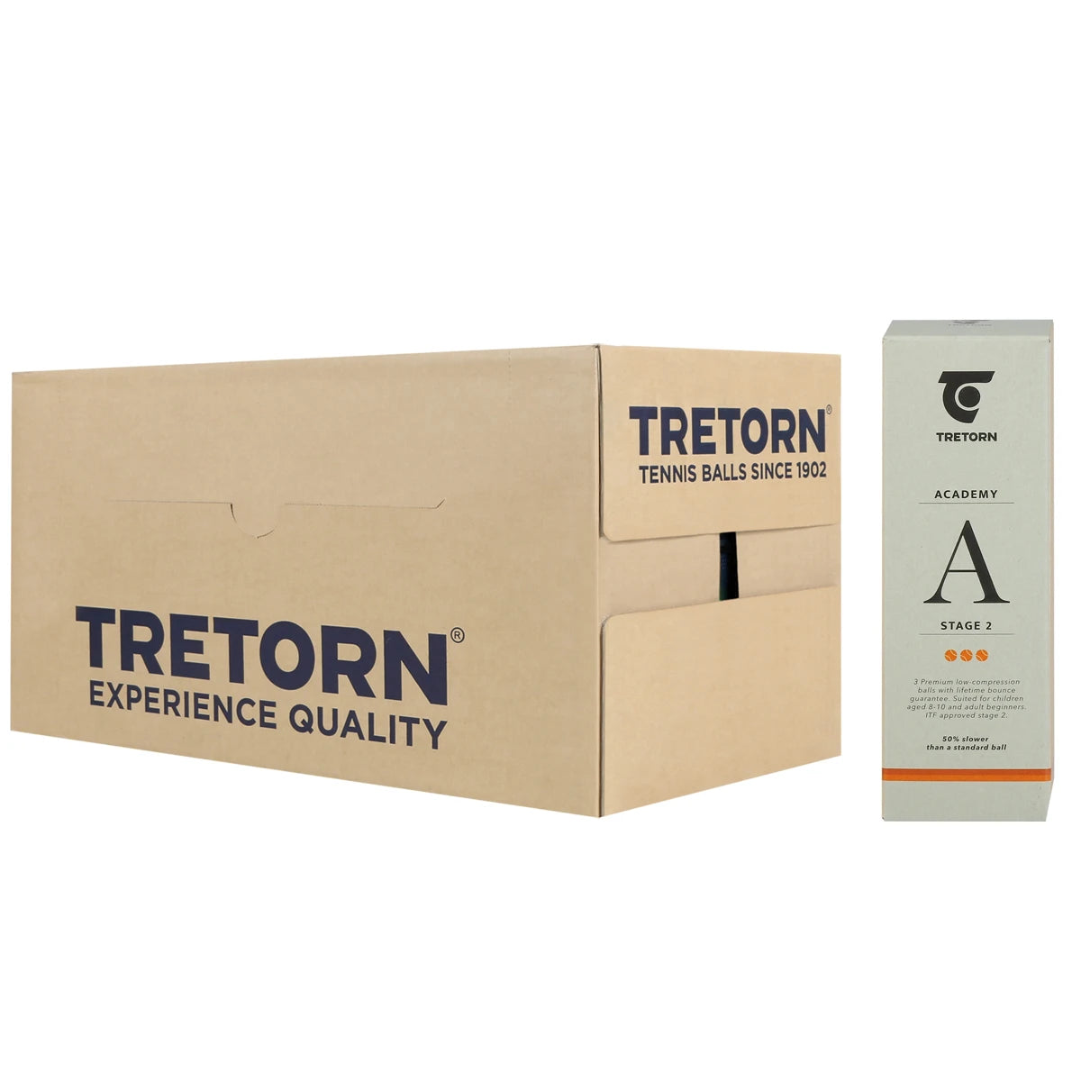 Cartone da 40 Tubetti da 3 Palline Tretorn Academy Orange