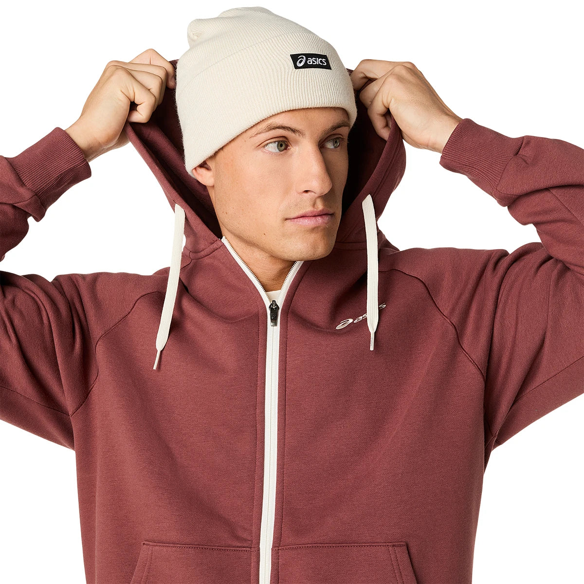 Felpa Asics con cappuccio in pile full zip