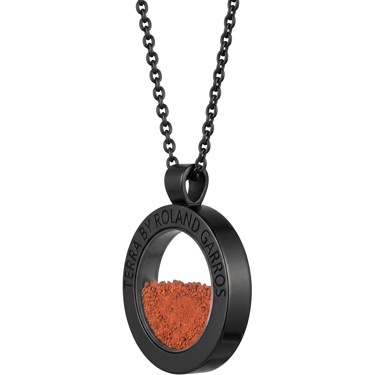 COLLANA E MEDAGLIA TERRA ACCESS ACCIAIO NERO OPACO SENZA PIETRA PICCOLO MODELLO