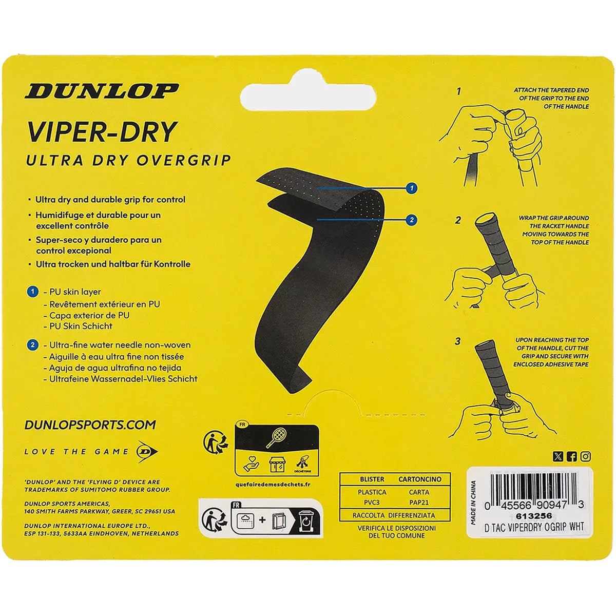 Overgrips Dunlop Viper-Dry X3