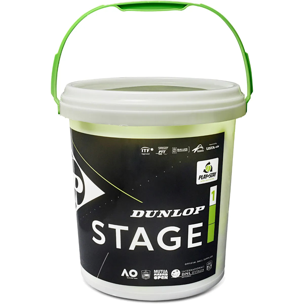 Baril 60 Palline Dunlop Stage 1 Verdi