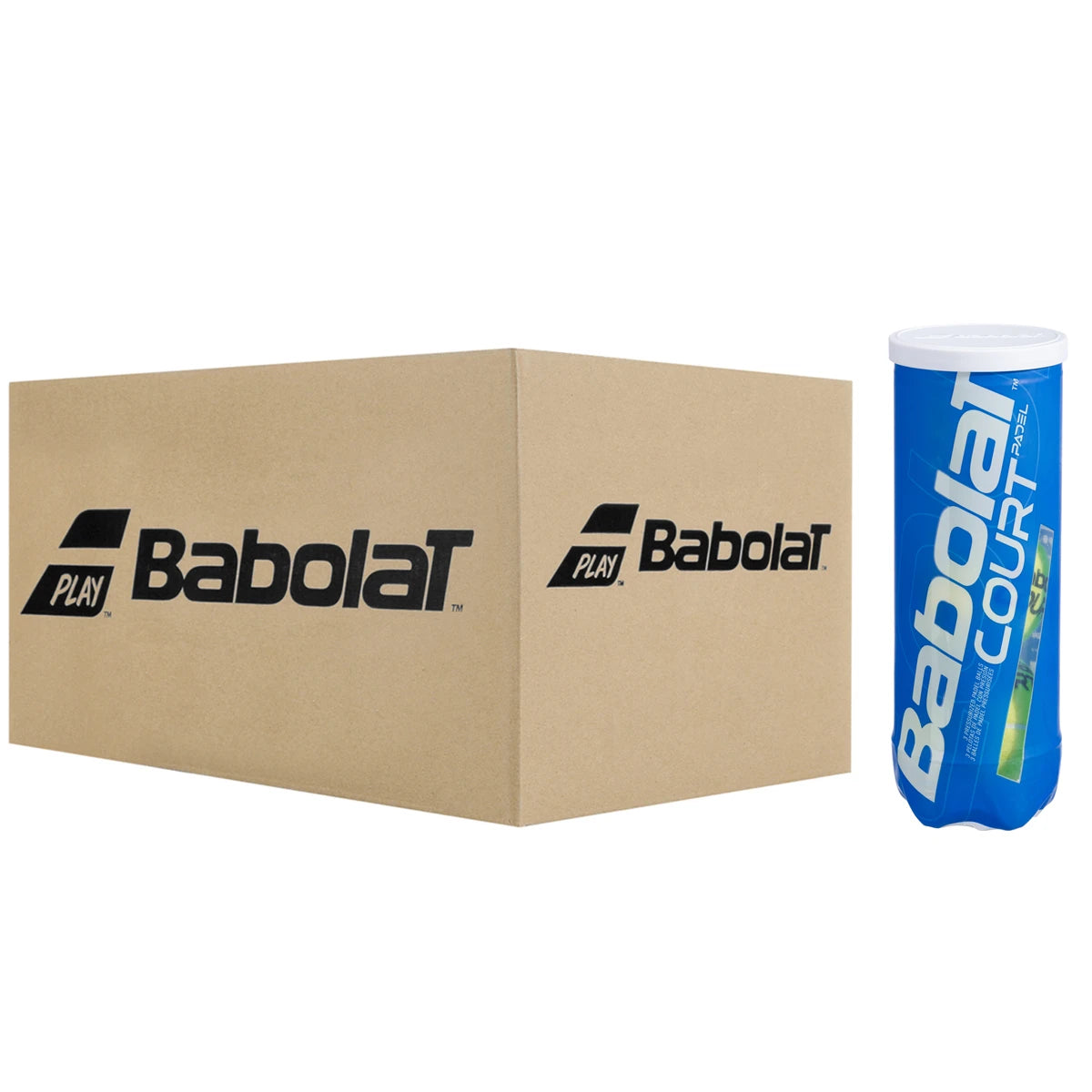 Cartone da 24 Tubetti da 3 Palline da padel Babolat Court