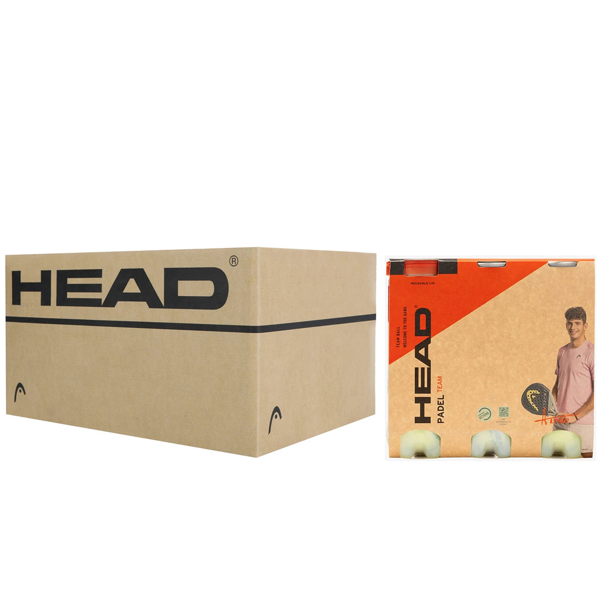 Cartone da 8 Confezioni da 3 Tubetti da 3 Palline Head Padel