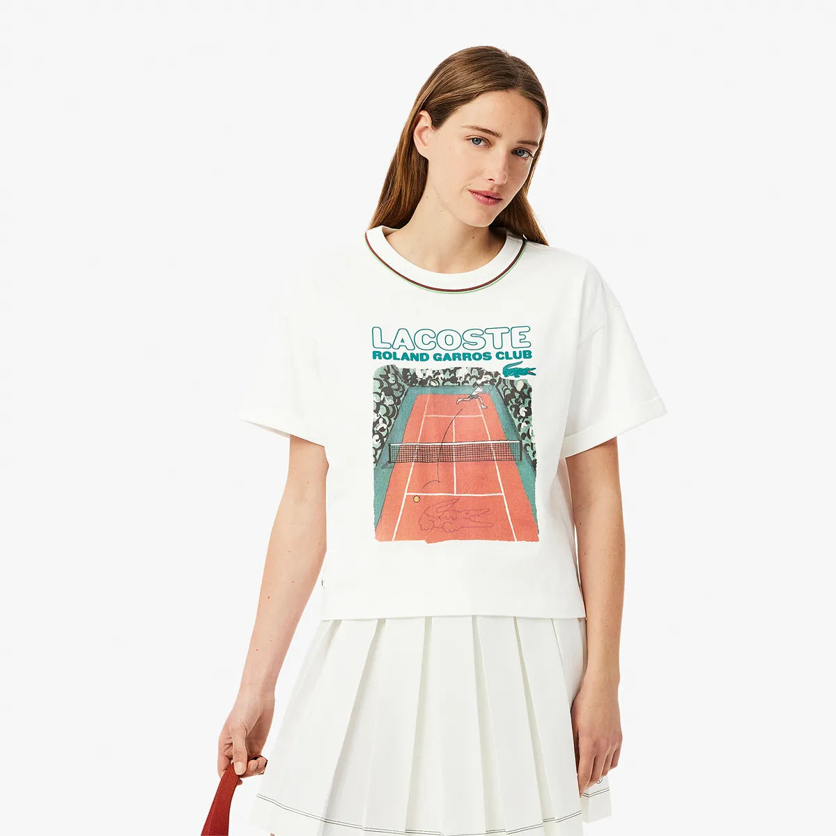 T-Shirt Lacoste Donna Roland-Garros Club