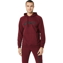 Felpa asics top rossa strisce bianche
