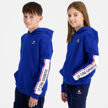 FELPA LE COQ SPORTIF CON CAPPUCCIO JUNIOR TRICOLORE N°1