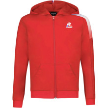 FELPA LE COQ SPORTIF JUNIOR CON CAPPUCCIO TRICOLORE FULL ZIP