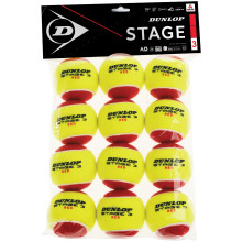 SACCO DI 12 PALLE DUNLOP MINI TENNIS STAGE 3