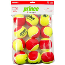 CONFEZIONE DA 12 PALLINE PRINCE STAGE 3 RED FELT