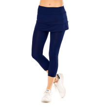 LEGGINGS LUCKY IN LOVE DONNA CAPRI CON GONNELLINO  ESSENTIAL