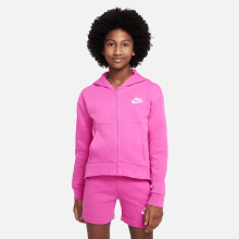 FELPA NIKE JUNIOR BAMBINA SPORTSWEAR CLUB FLEECE FULL ZIP CON CAPPUCCIO