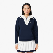 FELPA LACOSTE HERITAGE 1/2 ZIP DONNA