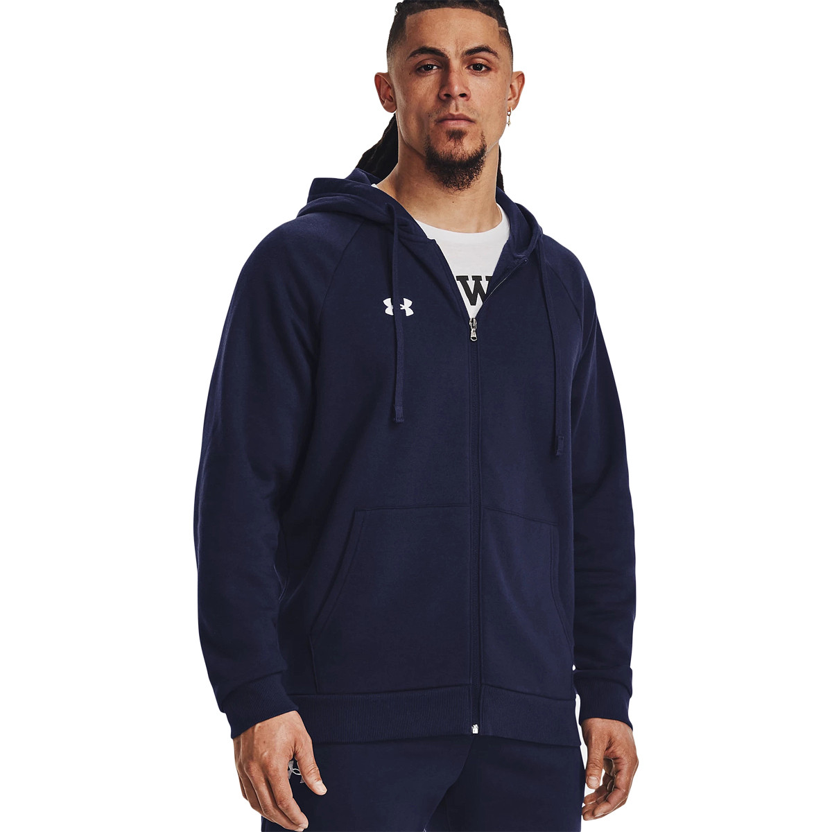 Felpa under armour bianca e rossa new arrivals