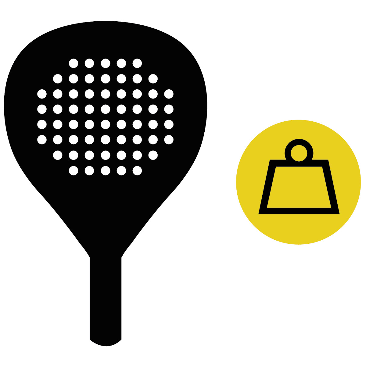 OPZIONE MISURAZIONE SPECIFICHE 5 RACCHETTE DA PADEL