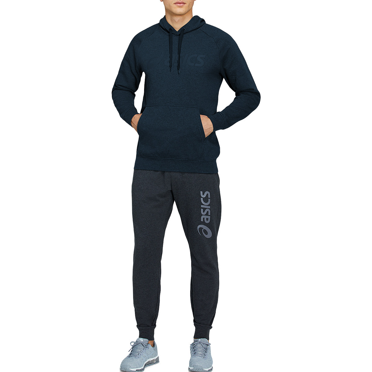 FELPA ASICS BIG LOGO CON CAPPUCCIO ASICS Uomo Abbigliamento