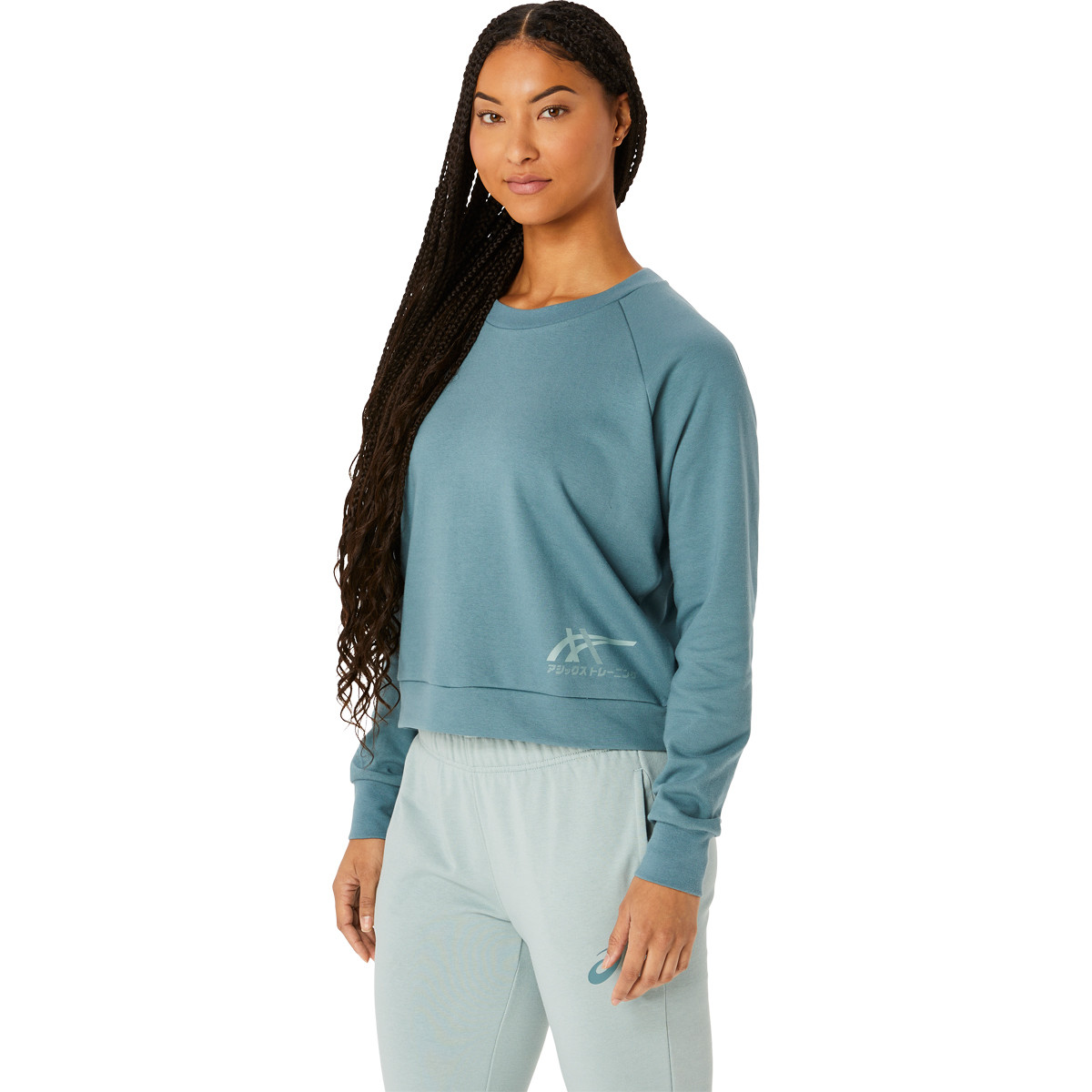 Felpa asics blu on sale donna