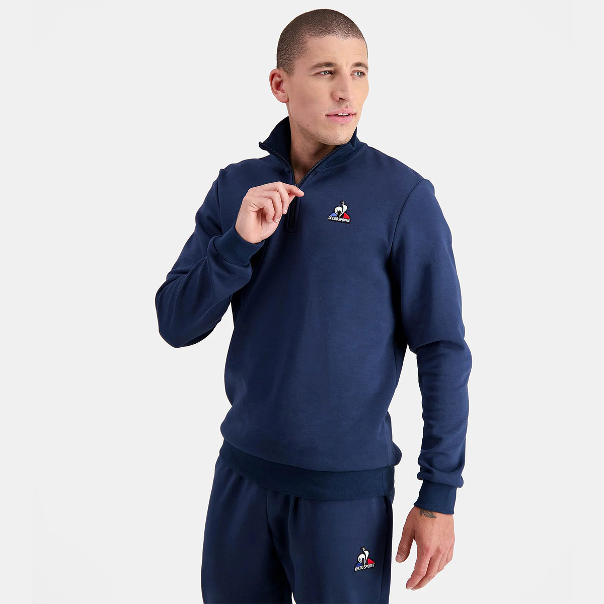 FELPA LE COQ SPORTIF 1 2 ZIP ESSENTIELS LE COQ SPORTIF Uomo Abbigliamento Tennispro