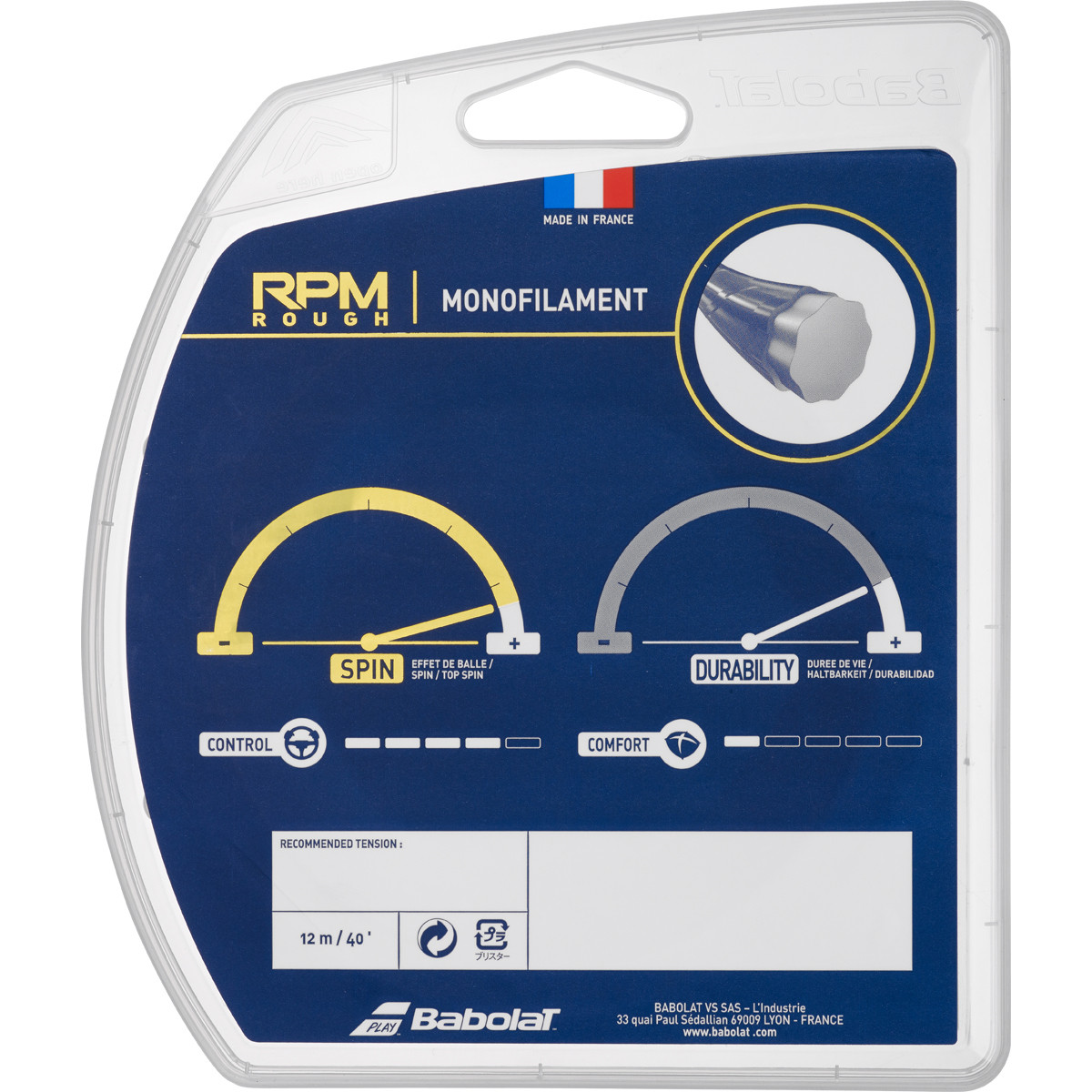 CORDA BABOLAT RPM BLAST ROUGH 12M BABOLAT Corde Tennispro