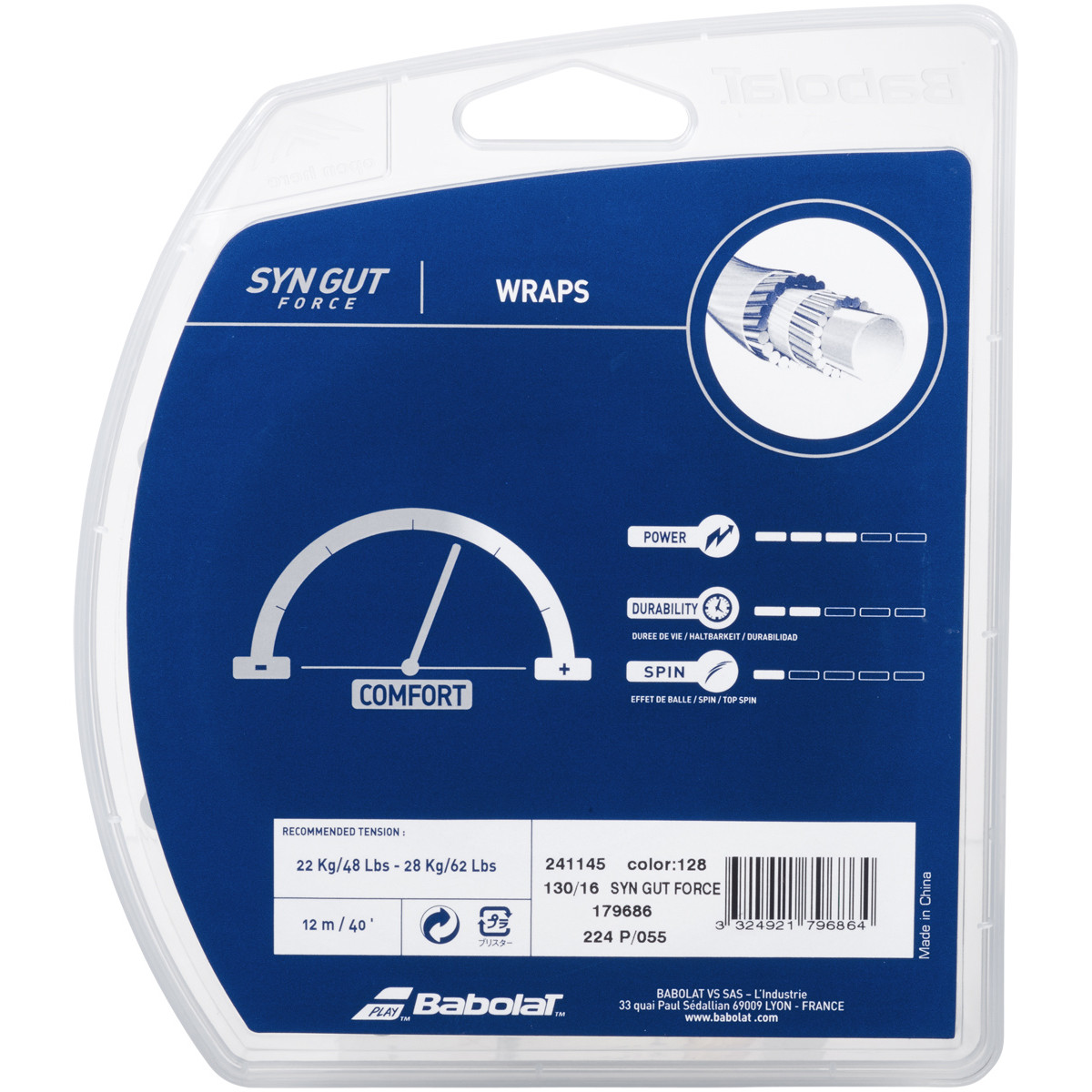 CORDA BABOLAT SYNTHETIC GUT FORCE 12 METRI BABOLAT Corde