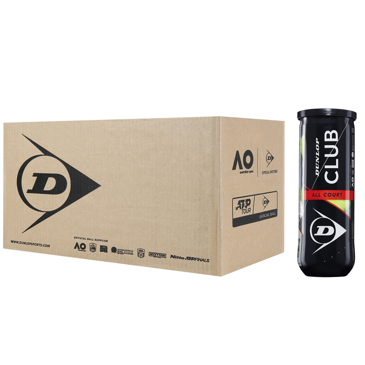 SCATOLA DI 24 TUBI DA 3 PALLINE DUNLOP CLUB ALL COURT