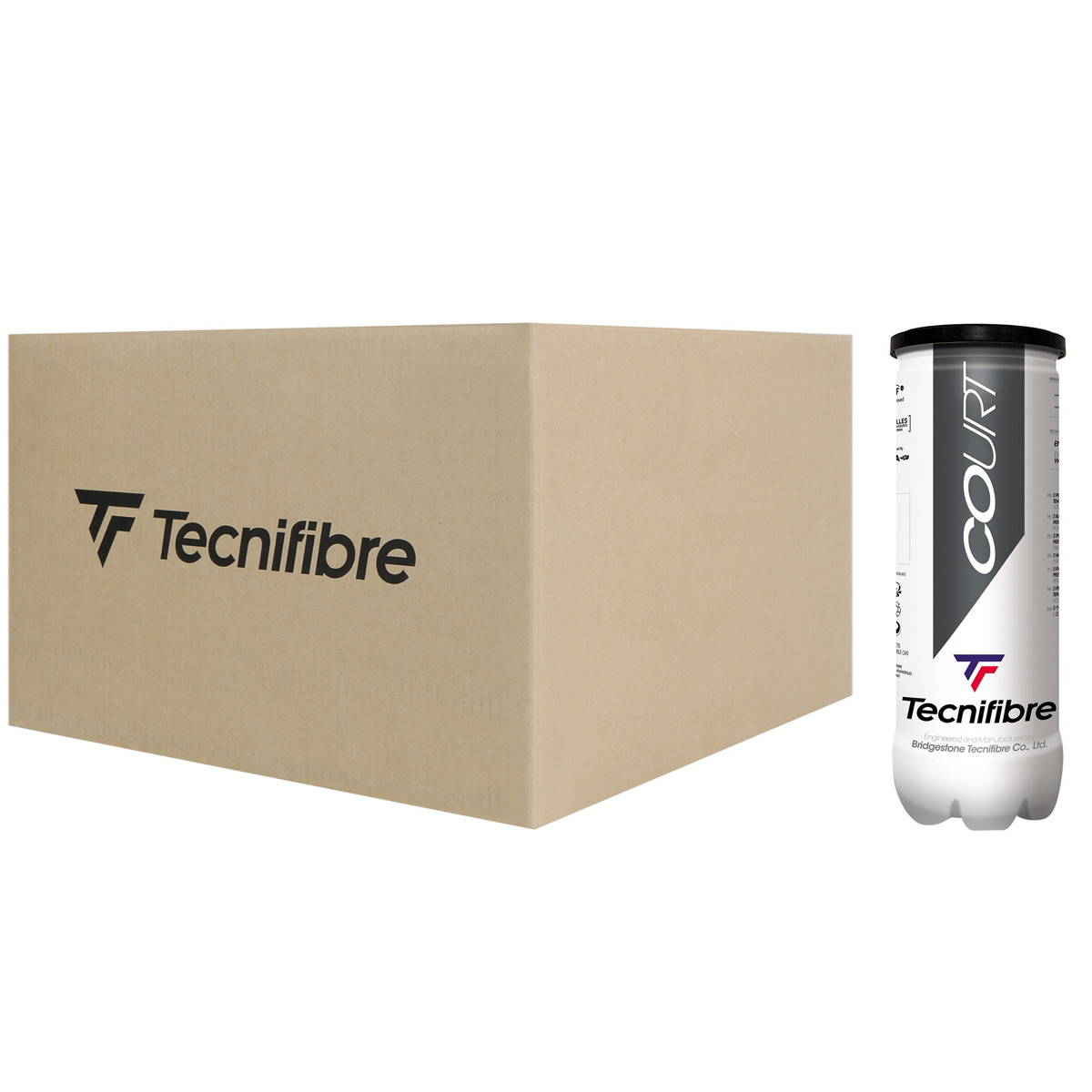 CARTONE DA 36 TUBI DI 3 PALLINE TECNIFIBRE COURT