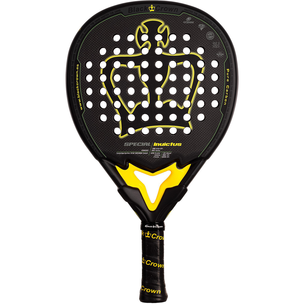 TEST RACCHETTA PADEL BLACK CROWN SPECIAL INVICTUS